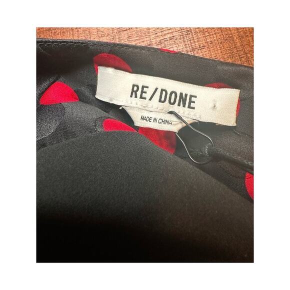 RE/DONE Sz M 80s Wrap Jacquard 100% Silk Polka Dot Mini Dress NWT‎ long sleeve - Picture 5 of 13